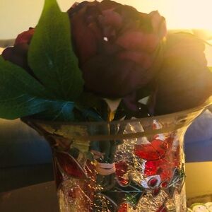 Red silk flowers from Michael’s